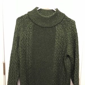 H&M Emerald metallic sweater